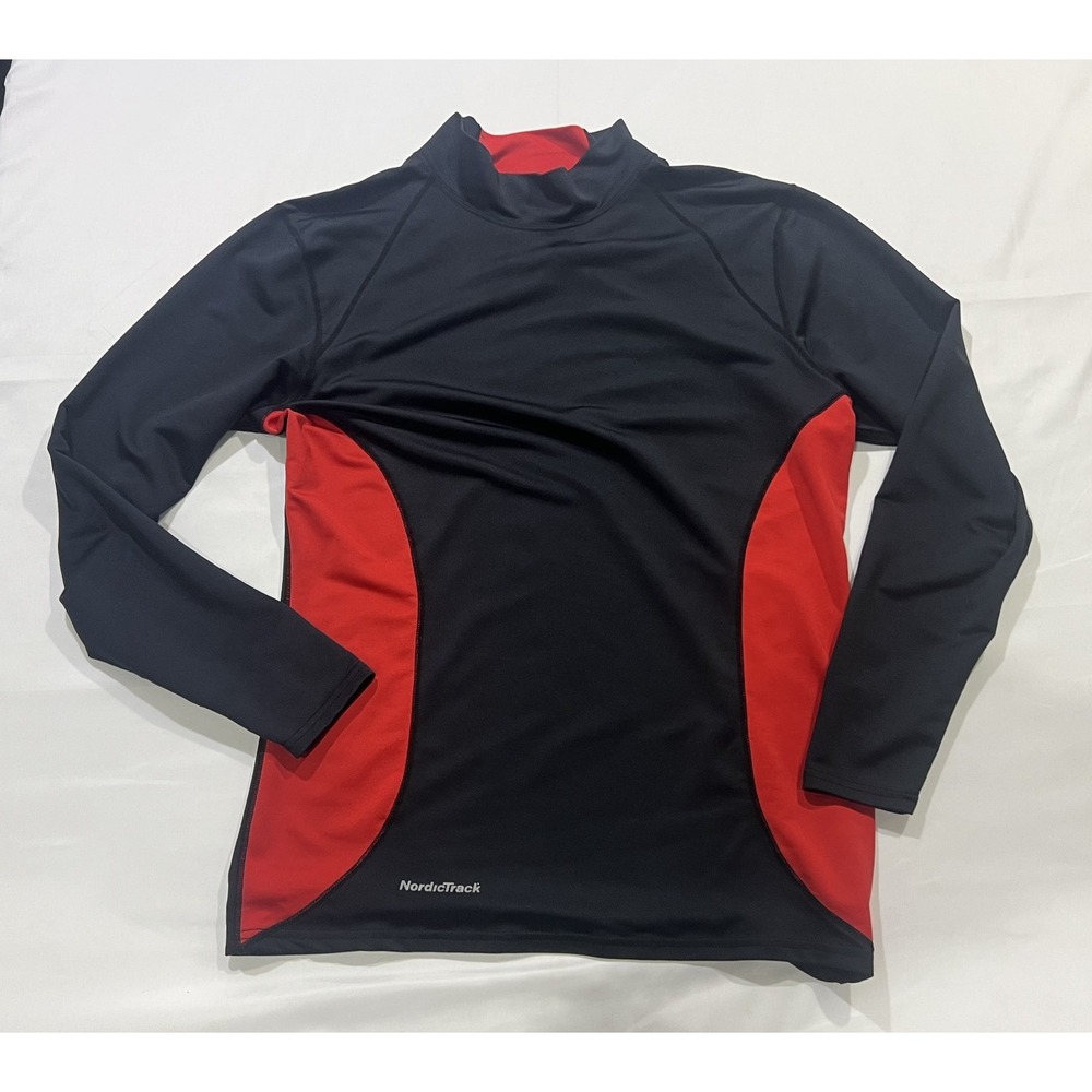 NordicTrack Shirt Mens Large Black Activewear Gym Workout